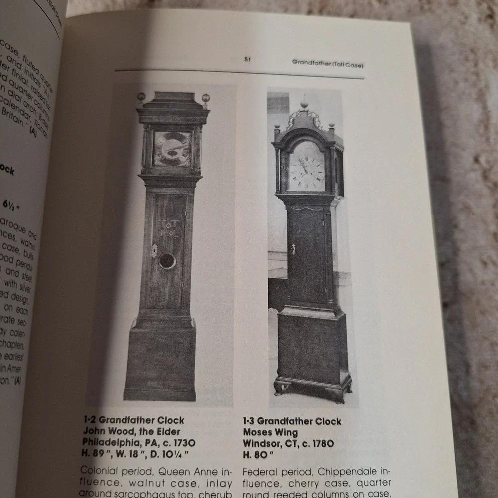 The Warner Collector's Guide to American Clocks Anita Schorsch Identification Bk
